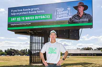 Billboards send clear message to politicians on water buy backs